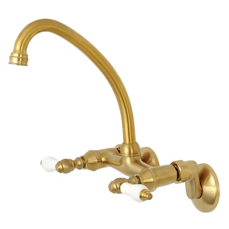 Kingston Brass KS514SB 2-Handle Wall Mount Kitchen Faucet KS514SB